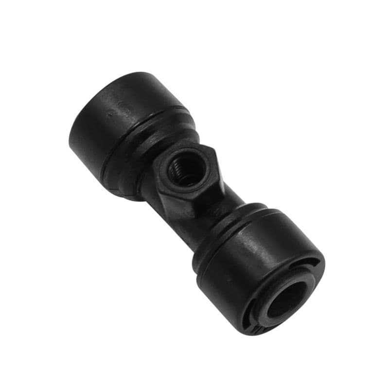Black low-pressure plastic misting spray base fitting
