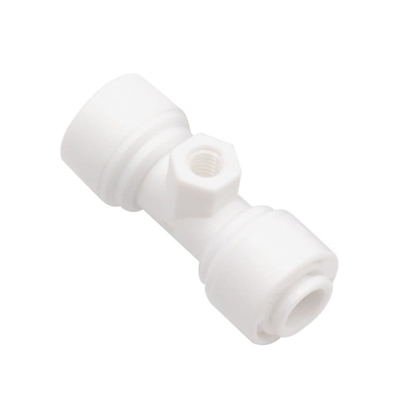 White low-pressure plastic misting spray base fitting