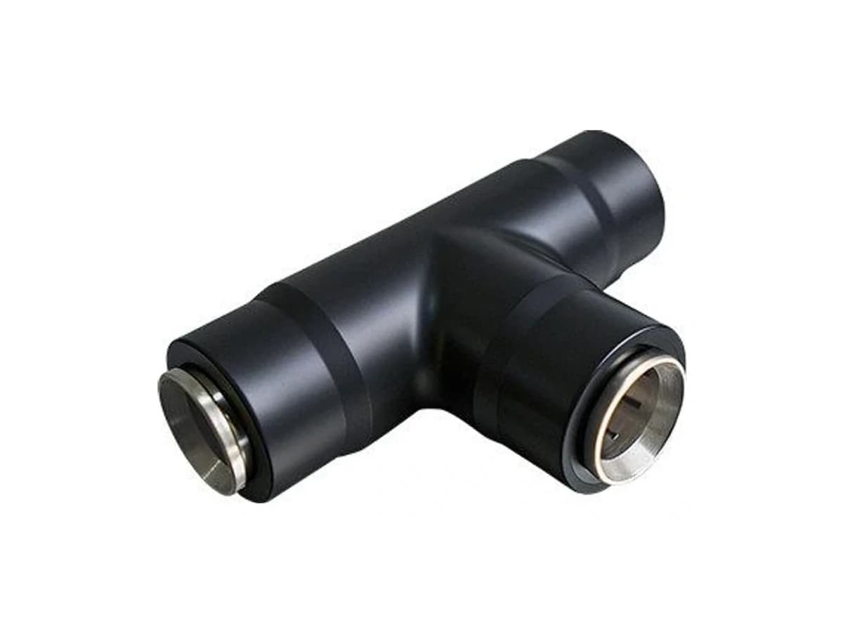 9.52 mm plastic-steel tee quick-connect fitting for PA PE misting tubing