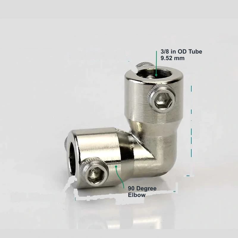 Plated copper 9.52 mm top-pressure quick fitting Elbow