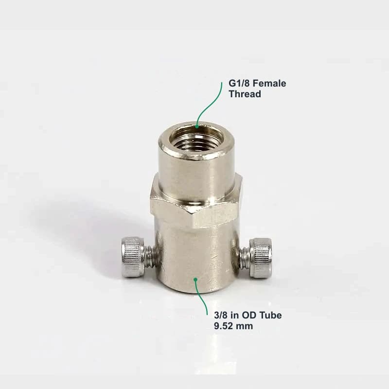 Plated copper 9.52 mm top-pressure quick fitting G1/8 Female End Top Spray Base