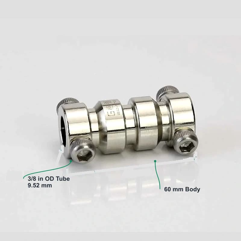 Plated copper 9.52 mm top-pressure quick fitting Straight No-Hole