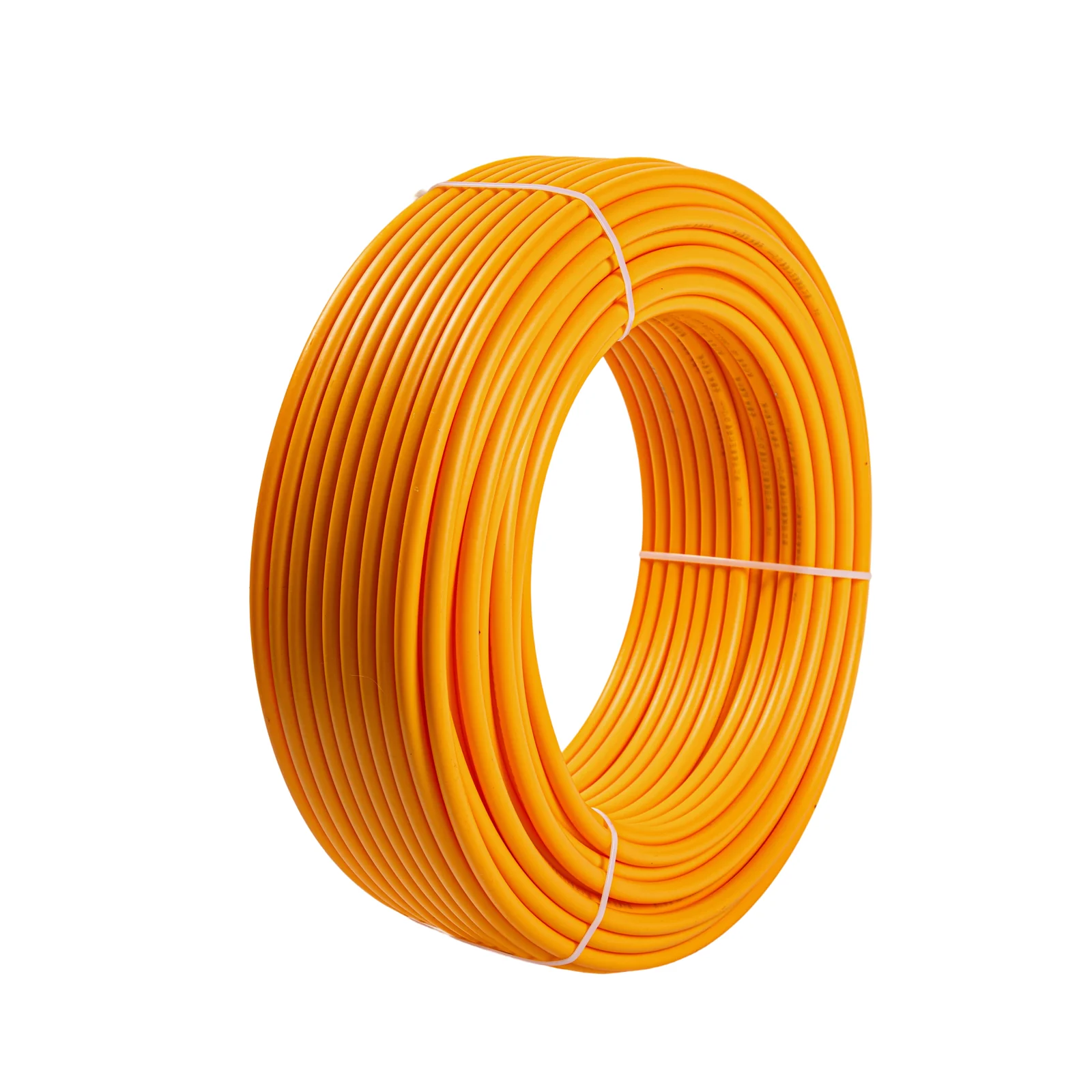 Yellow tubing — angled view