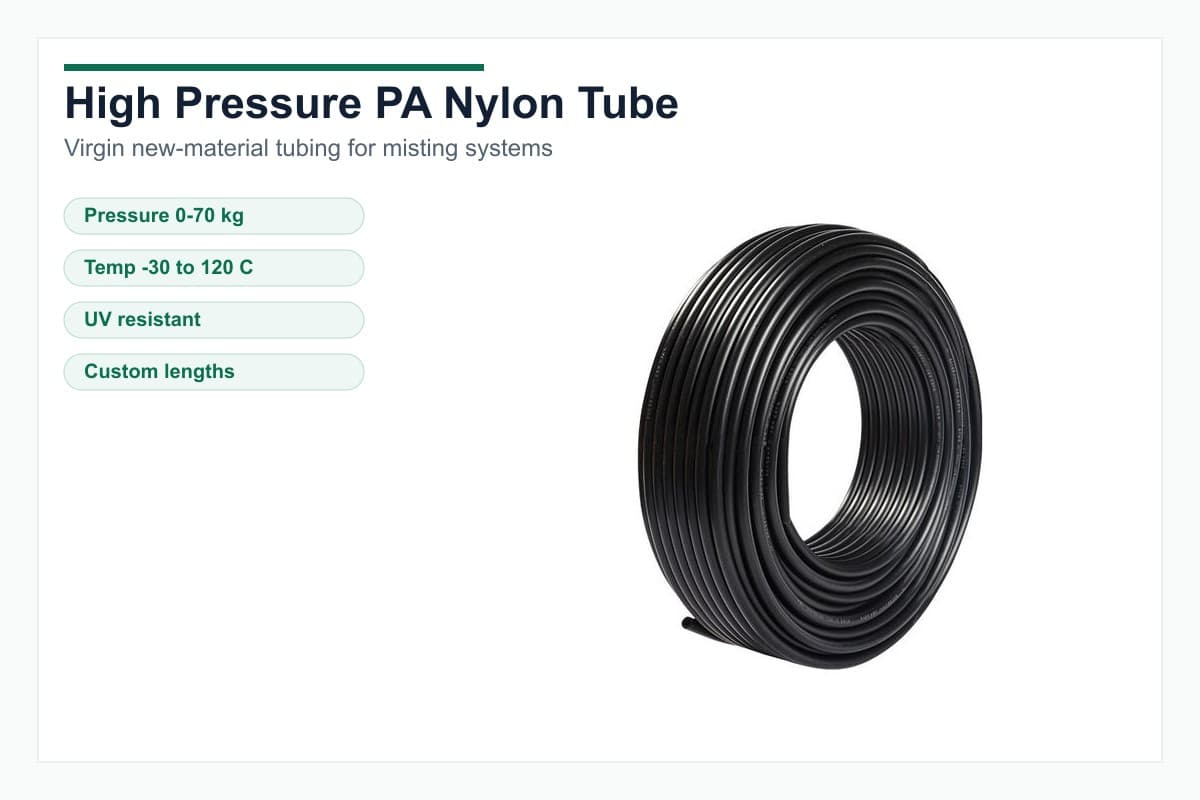 Black PA nylon tubing pressure temperature and long service life supplier graphic